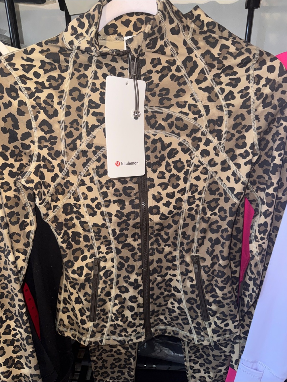 lululemon athletica Leopard-Print Bomber Jacket in Tan and Black